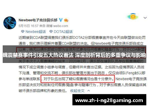 魏震禁赛事件引发五大热议看法 深度剖析背后的多重争议与影响