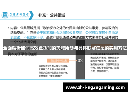 全面解析如何高效查找加的夫城所参与具体联赛信息的实用方法