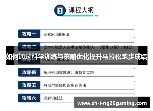 如何通过科学训练与策略优化提升马拉松跑步成绩 如何通过科学训练与策略优化提升马拉松跑步成绩